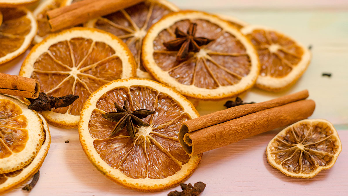 Air dried orange slices